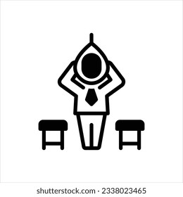 Vector black icon for attempting