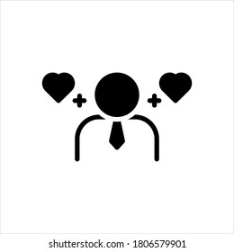 Vector black icon for attitude