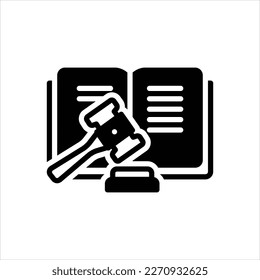 Icono negro vector para abogado