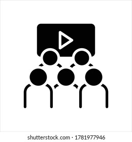 Icono negro vector para la audiencia