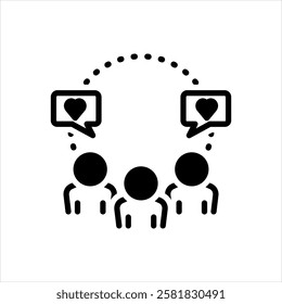 Vector black icon for audience engagement
