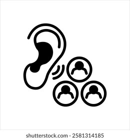 Vector black icon for audition