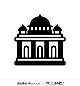 Icono negro del vector para la autoridad