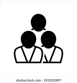 Vector black icon for authority