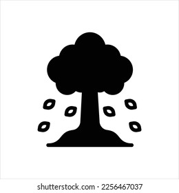 Vector black icon for autumn