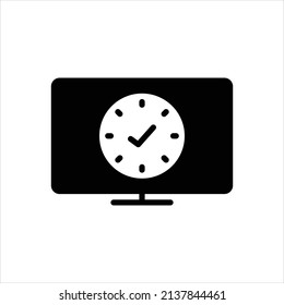 Vector black icon for available