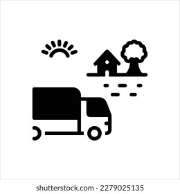 Vector black icon for away