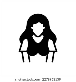 Vector black icon for babes
