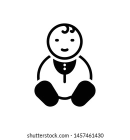 Vector black icon for baby
