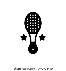 Vector black icon for baby brush 