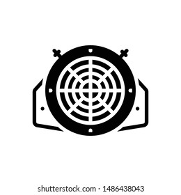 Vector black icon for back up alarms 
