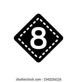 Vector black icon for badge
