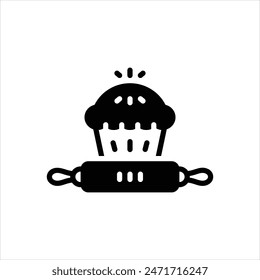 Vector black icon for bakery