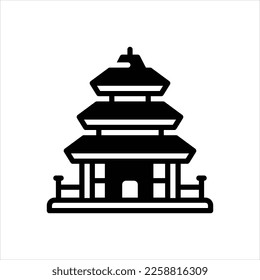 Vector black icon for bali