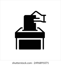 Vector black icon for ballot
