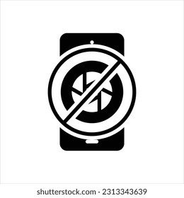 Vector black icon for ban