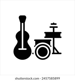 Vector black icon for band