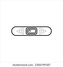 Vector black icon for bandage 