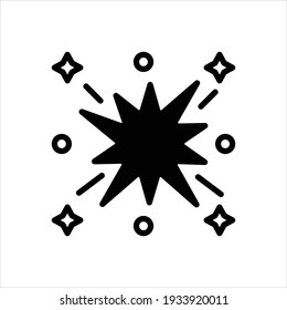 Vector black icon for bang