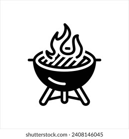 Vector black icon for barbecue