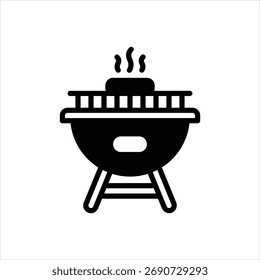 Ícone preto vetorial para área de churrasco