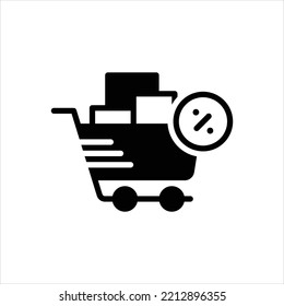 Icono negro vector para gangas