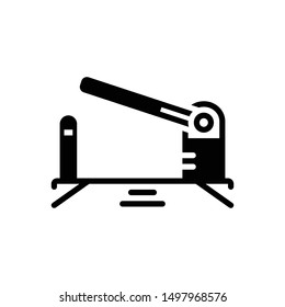Vector black icon for barrier