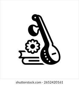 Vector black icon for basant panchami