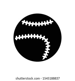 Vector Black Icon Baseball Stock Vector (Royalty Free) 1545188837 ...