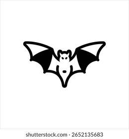 Vector black icon for bat