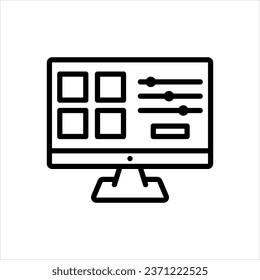 Vector black icon for batch editing