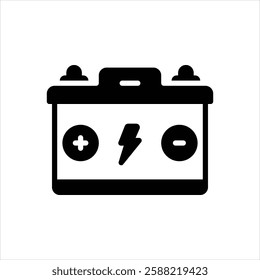 Vector black icon for battery