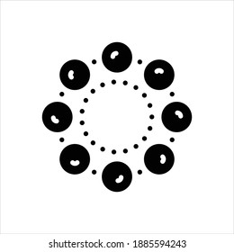 Vector black icon for beads