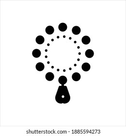Vector black icon for beads