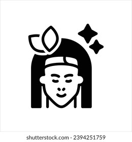 Vector black icon for beauty