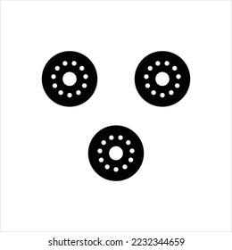 Vector black icon for because