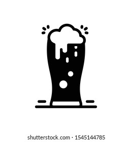 Vector black icon for beer
