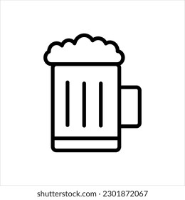 Vector black icon for beer 