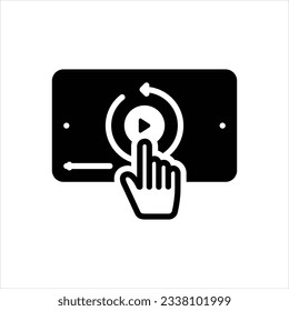 Icono negro del vector para los inicios