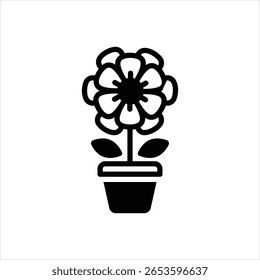 Icono negro de Vector para Begonia