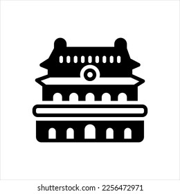 Vector black icon for beijing