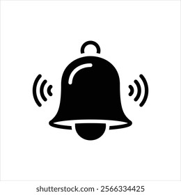 Vector black icon for bell