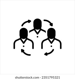 Icono negro del vector para pertenecer