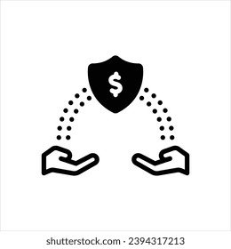 Vector black icon for beneficiary