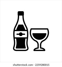 Vektorschwarzes Symbol für Getränke