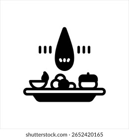 Vector negro icono para bhai dooj