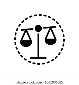 Vector black icon for bias