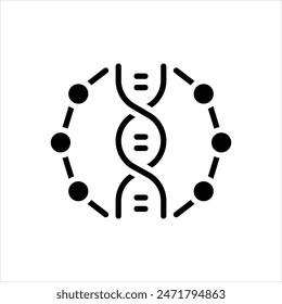 Vector black icon for biology