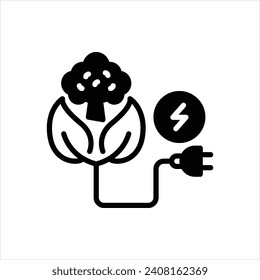 Vector black icon for biomass
