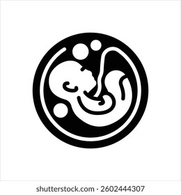 Vector black icon for birth